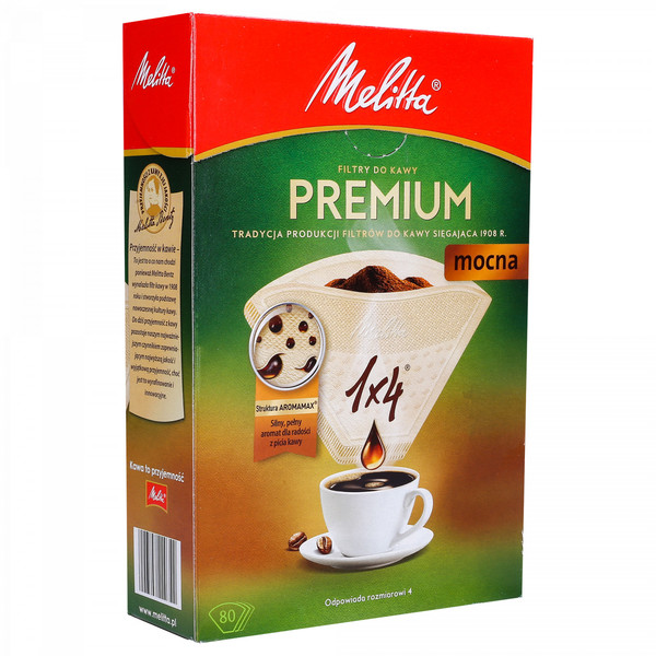Papierowe filtry do kawy 1x4 Melita Premium 80szt